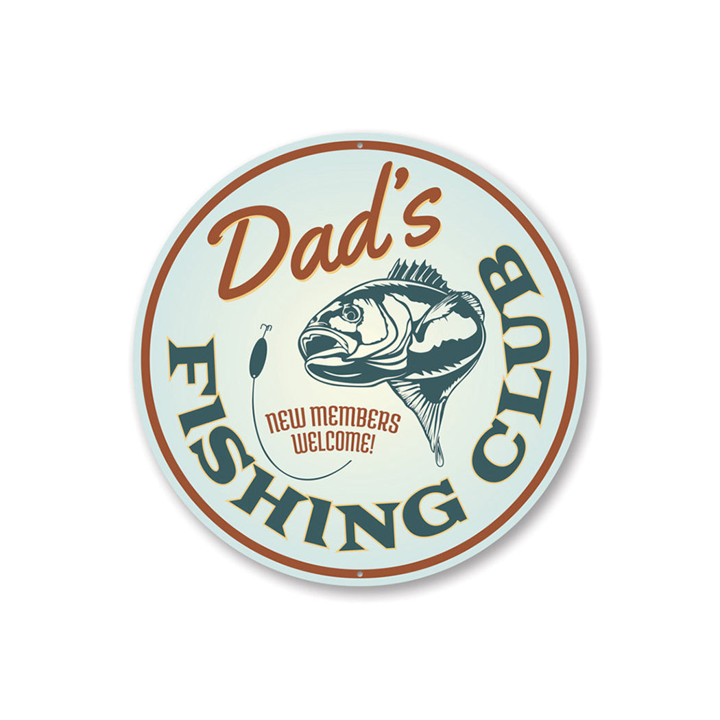 Fishing Club New Members Welcome Sign Aluminum Sign