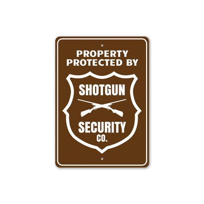 Property Protected by Shotgun Security Co. Sign