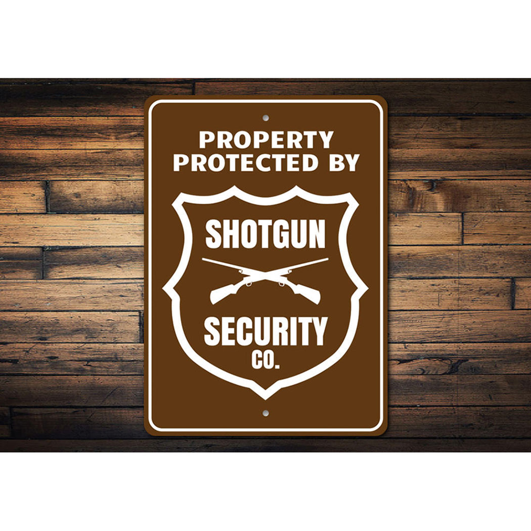 Property Protected by Shotgun Security Co. Sign