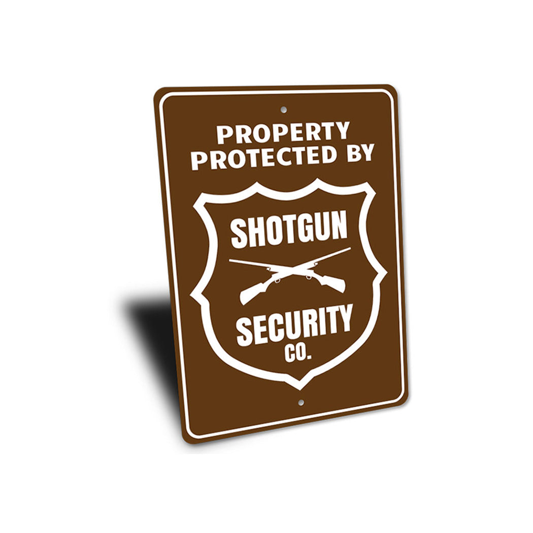 Property Protected by Shotgun Security Co. Sign