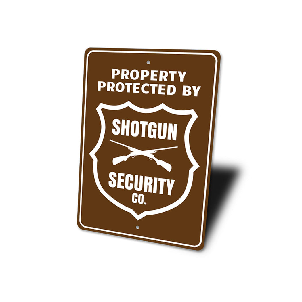 Property Protected by Shotgun Security Co. Sign