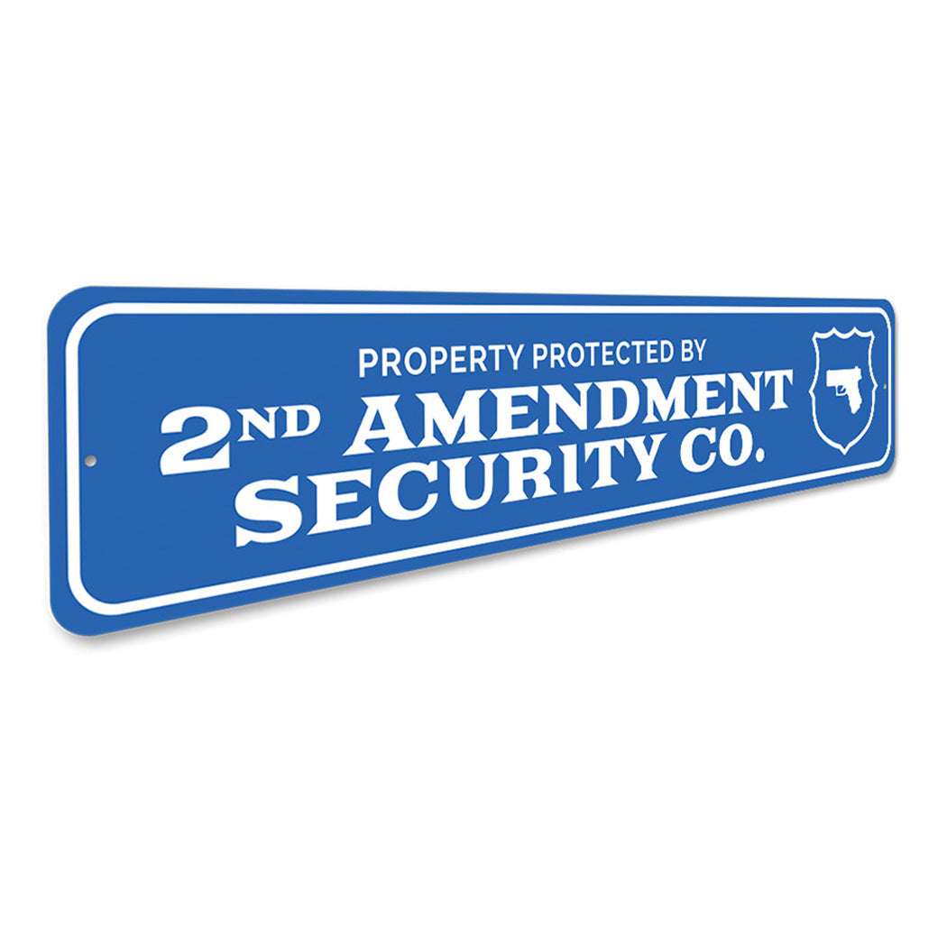 Protected by 2nd Amendment Security Co. Warning Sign