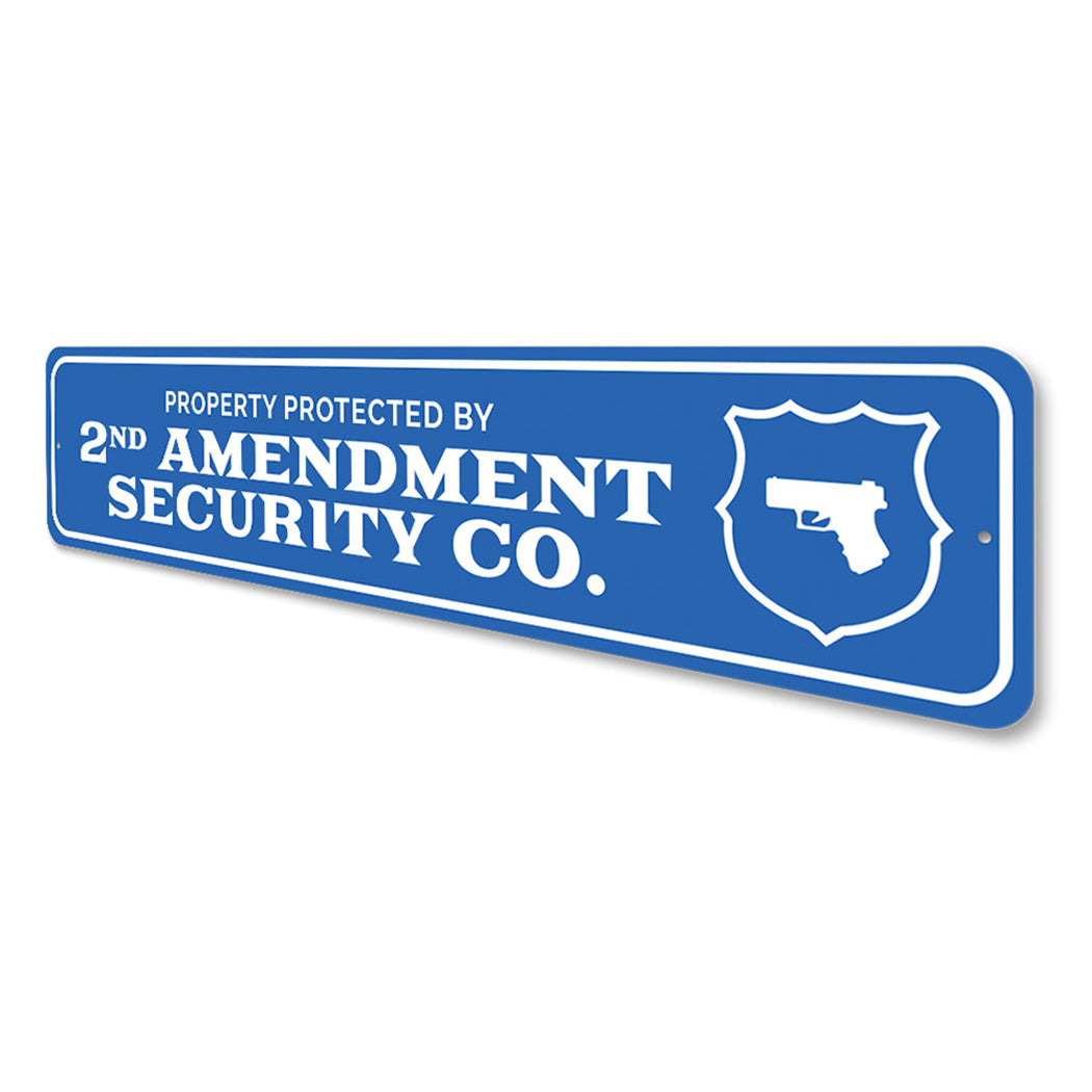 Amendment Number Sign Protected by 2nd Amendment Security Co. Warning Sign – Lizton Sign Shop ...