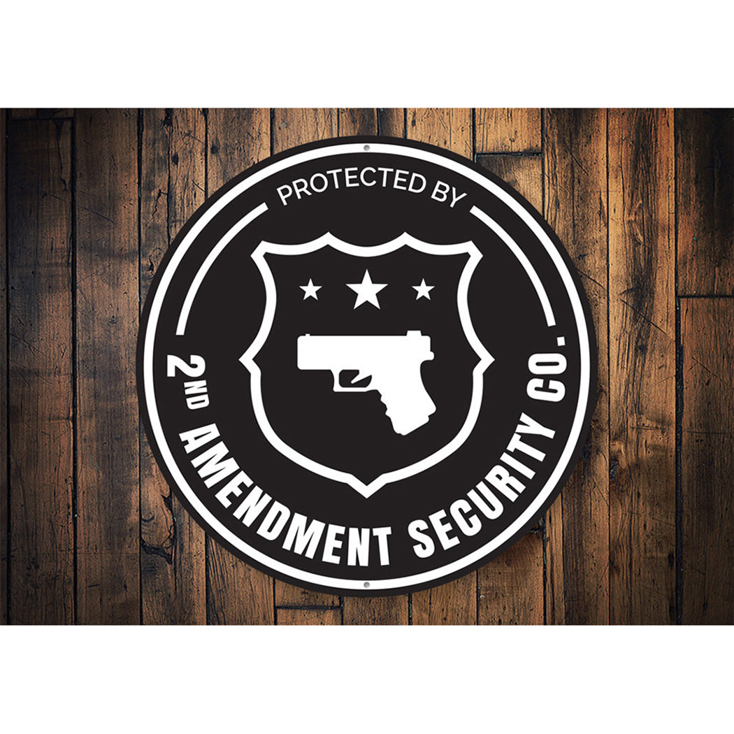 Protected by 2nd Amendment Security Co. Sign Aluminum Sign