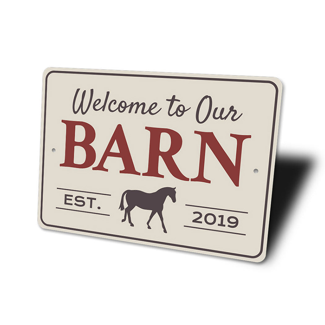 Barn Welcome Sign