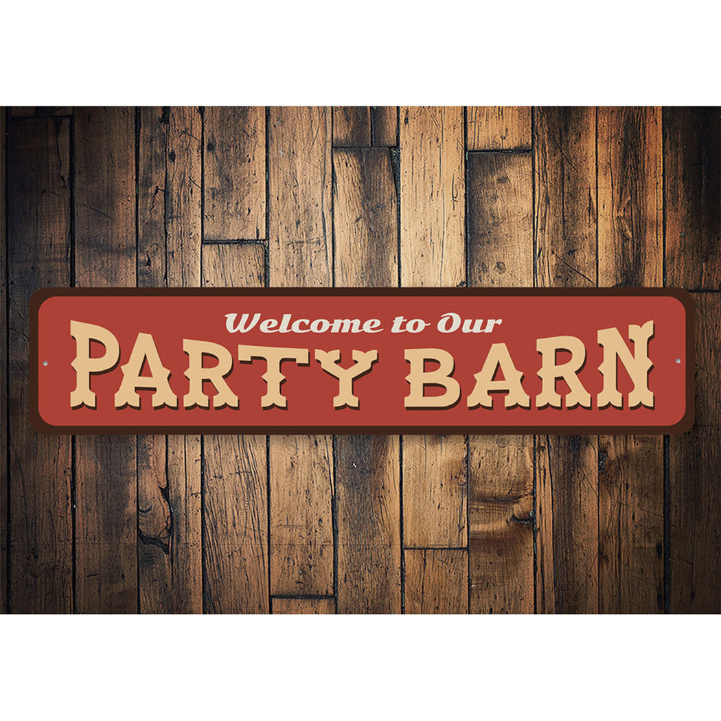 Party Barn Sign