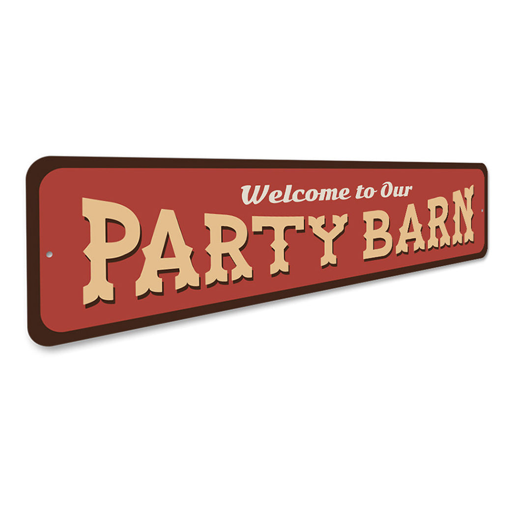 Party Barn Sign