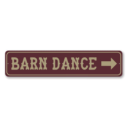 Barn Dance Metal Sign