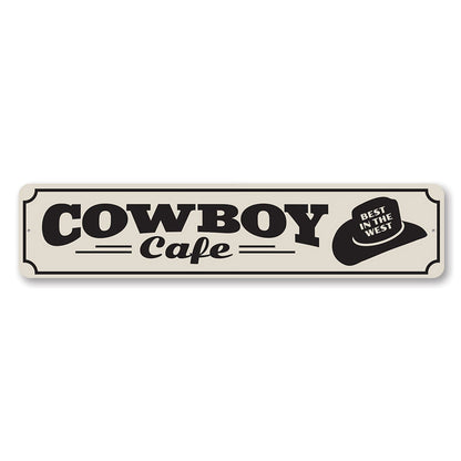 Cowboy Cafe Metal Sign