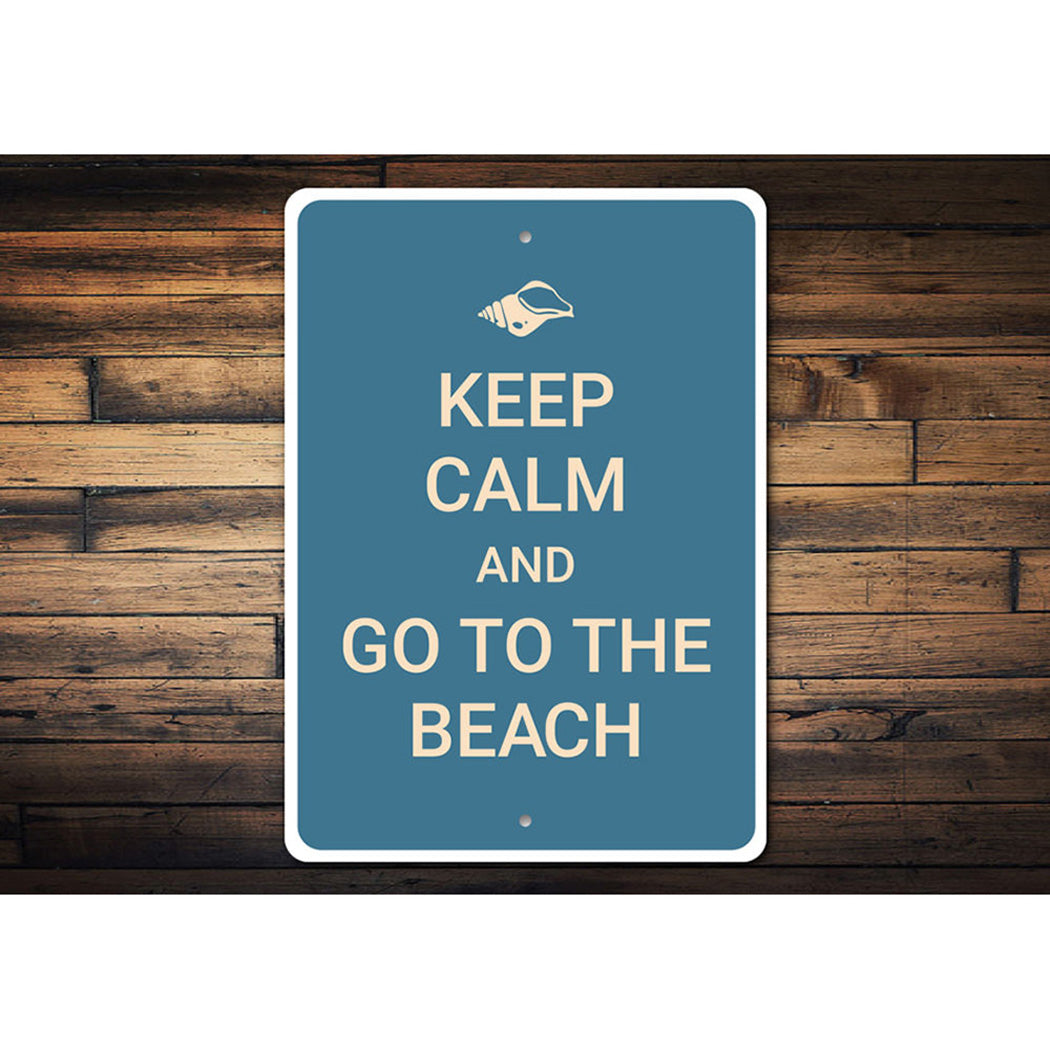 Keep Calm Beach Sign