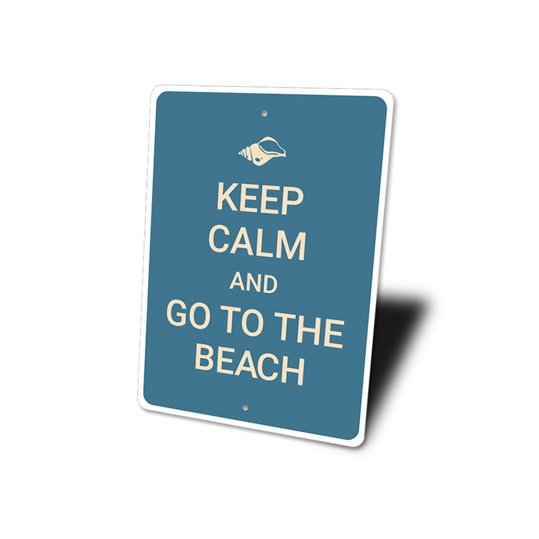 Keep Calm Beach Sign