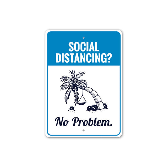 Social Distancing Beach Sign