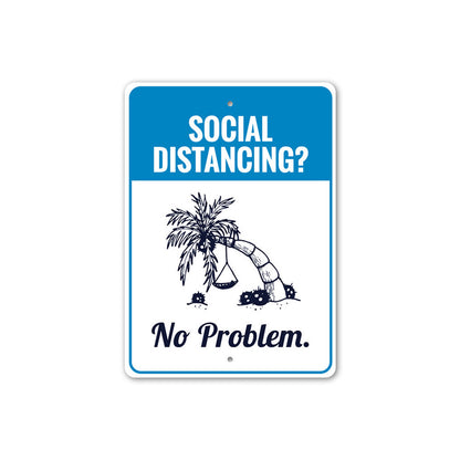 Social Distancing Beach Sign