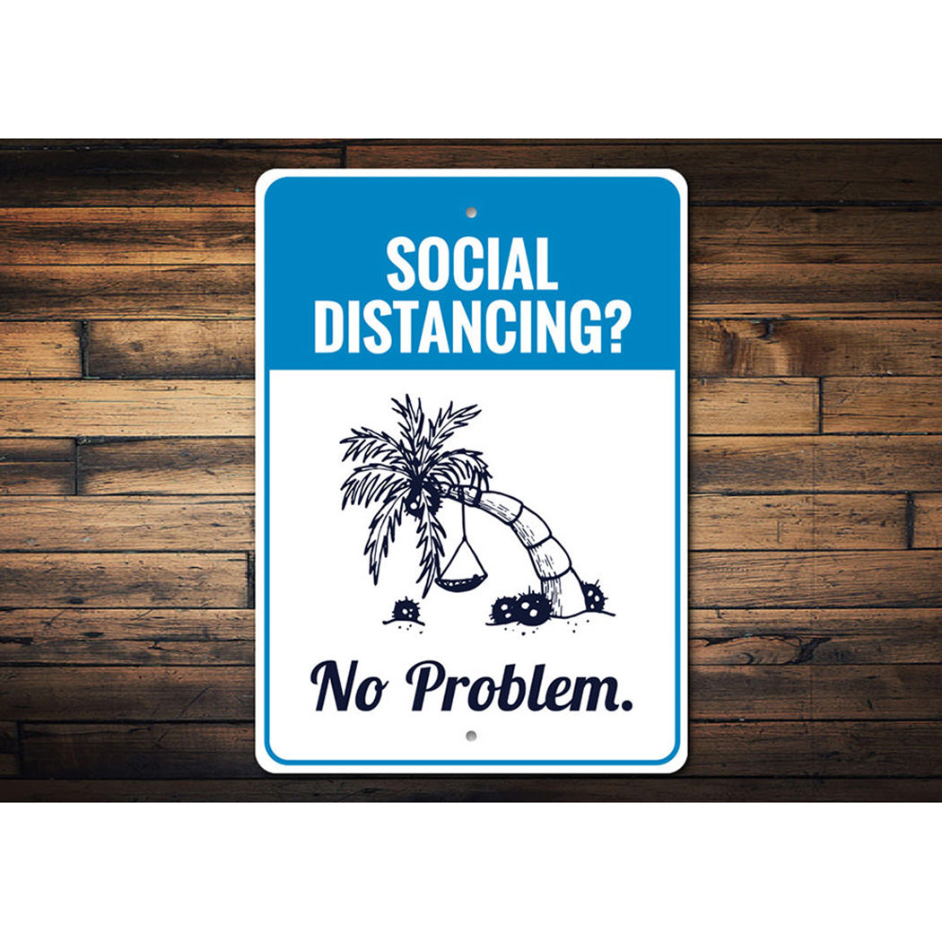 Social Distancing Beach Sign