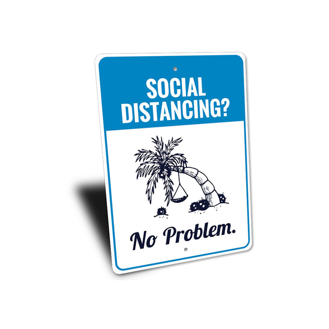 Social Distancing Beach Sign