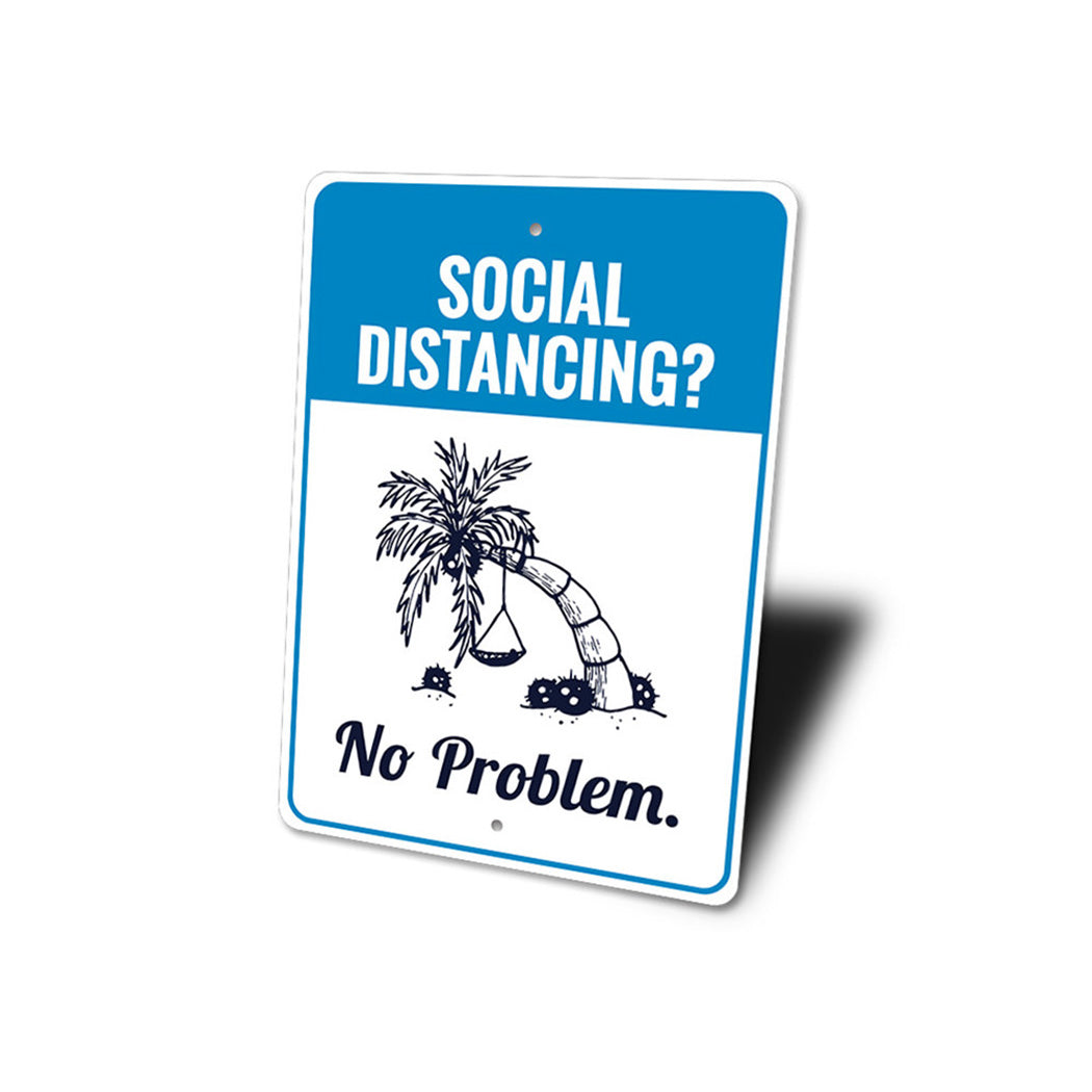 Social Distancing Beach Sign