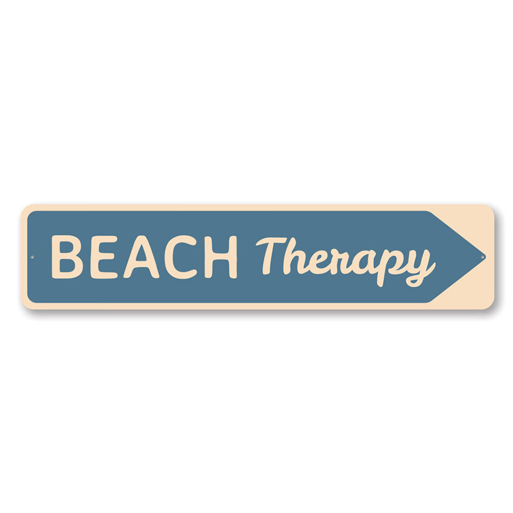 Beach Therapy Metal Sign