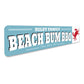 Beach Bum Bbq Crab Sign
