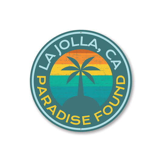 Paradise Found Beach House Custom Aluminum Sign