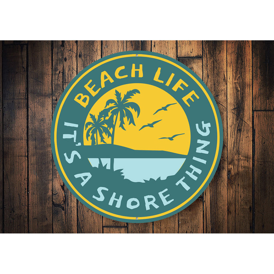 Beach Life, Beach Lover Sign, Beach House Decor Aluminum Sign