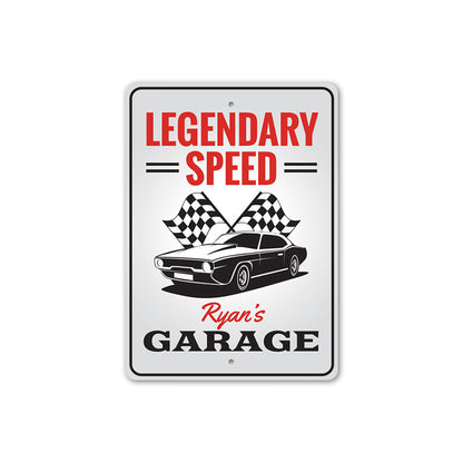 Legendary Speed Car Sign