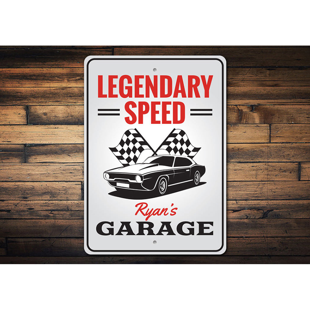 Legendary Speed Car Sign