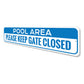 Pool Area Sign