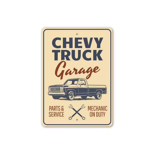 Chevy Truck Garage Sign
