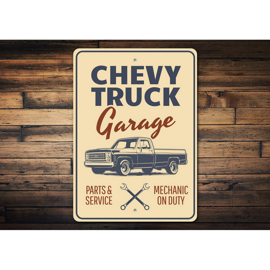 Chevy Truck Garage Sign