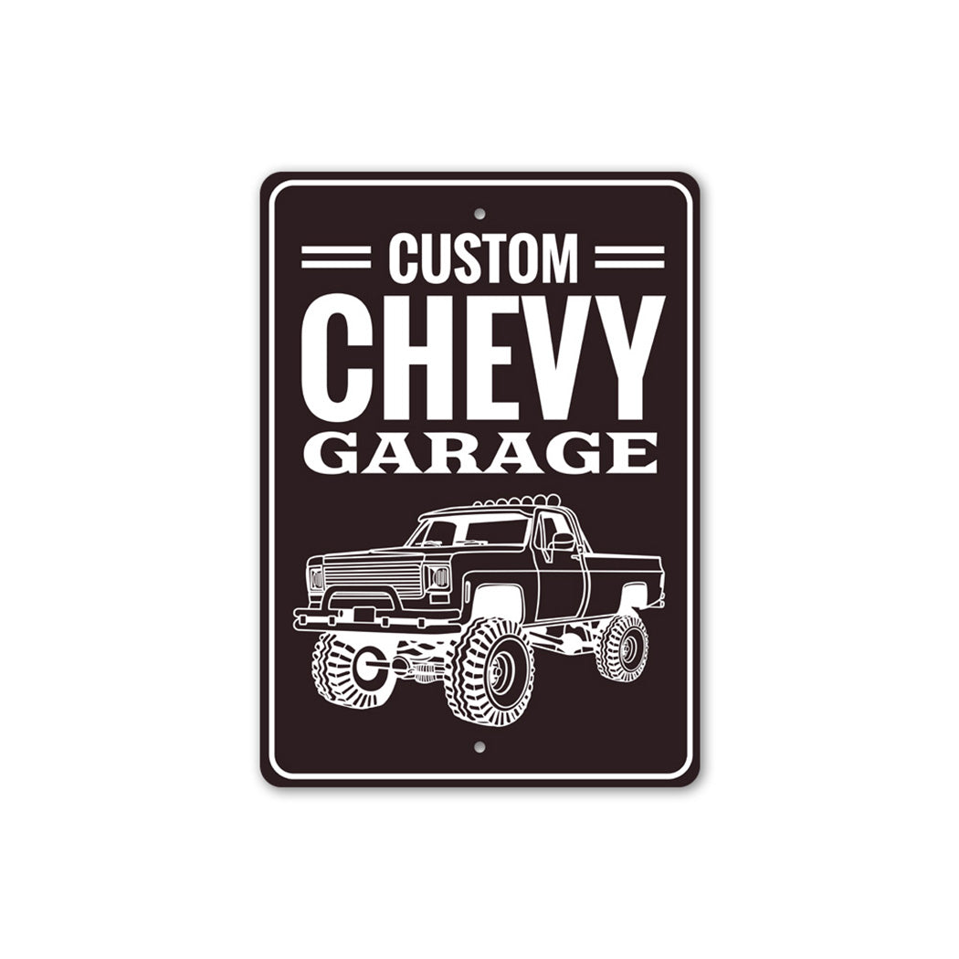 Custom Chevy Garage Sign