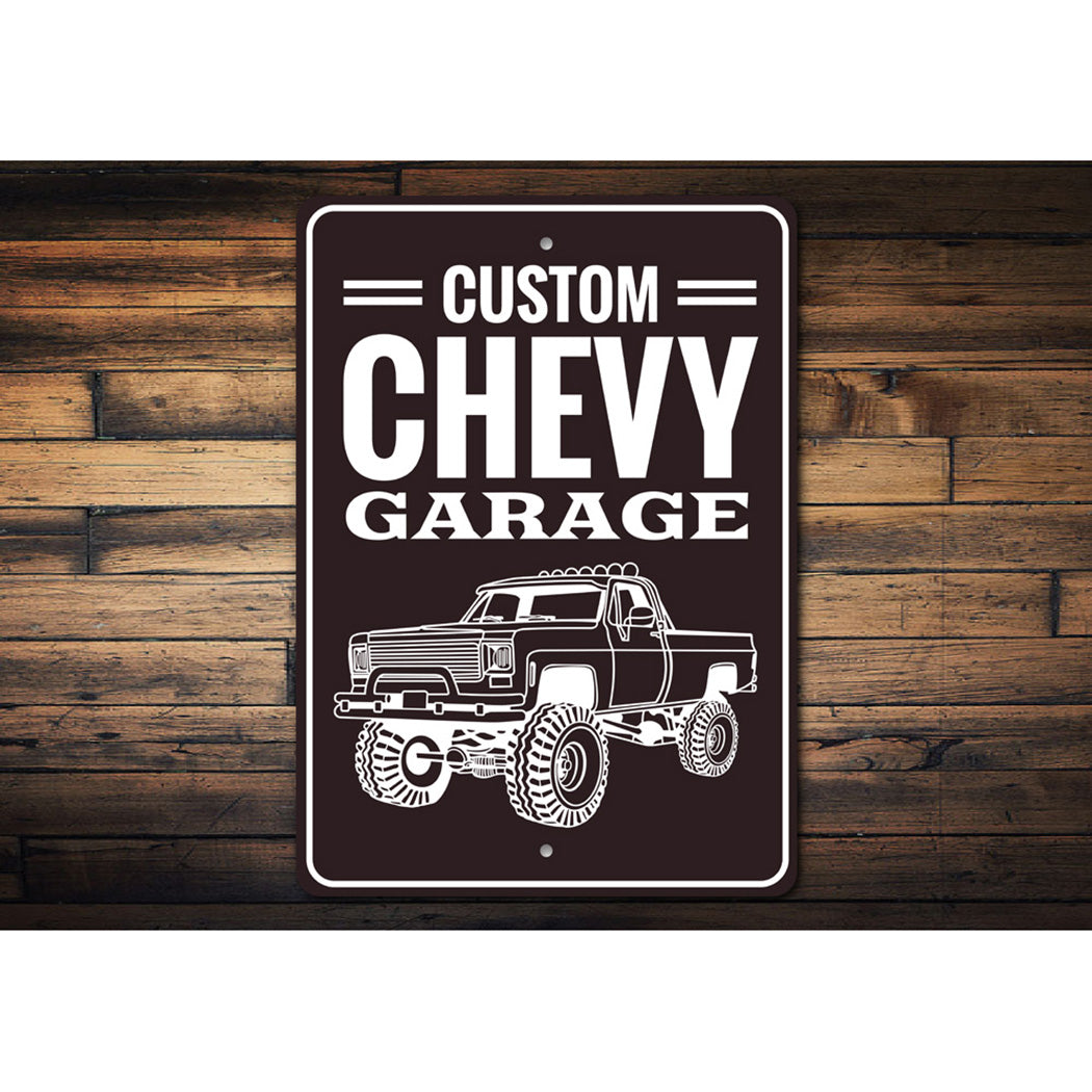 Custom Chevy Garage Sign