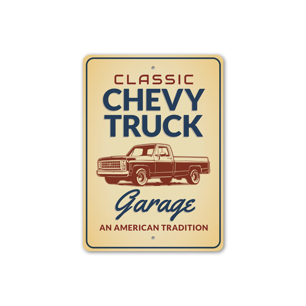 Classic Chevy Truck Sign