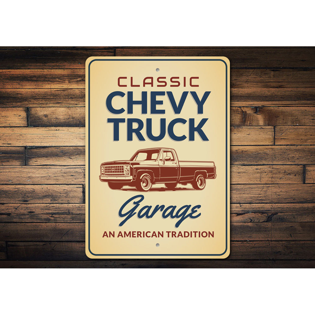 Classic Chevy Truck Sign