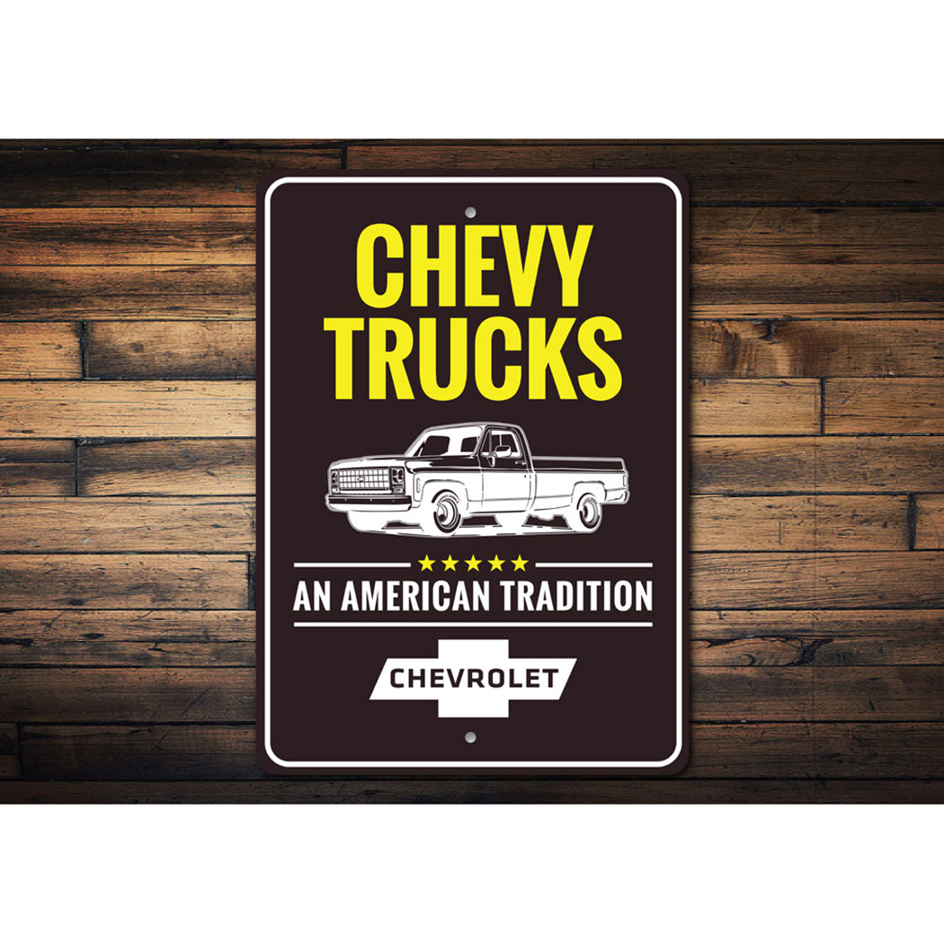 American Tradition Chevy Truck Sign