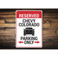 Chevy Colorado Parking Sign