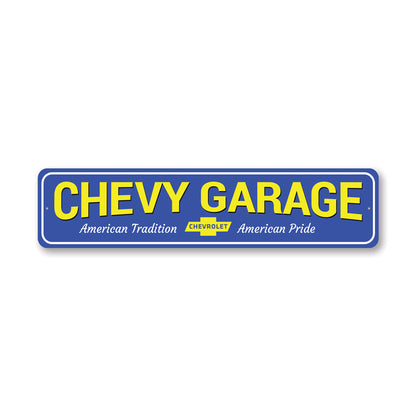 Chevy Garage Metal Sign