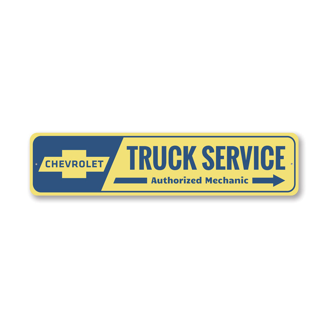 Chevy Truck Service Metal Sign