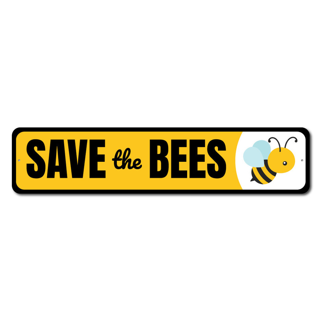 Save the Bees Metal Sign