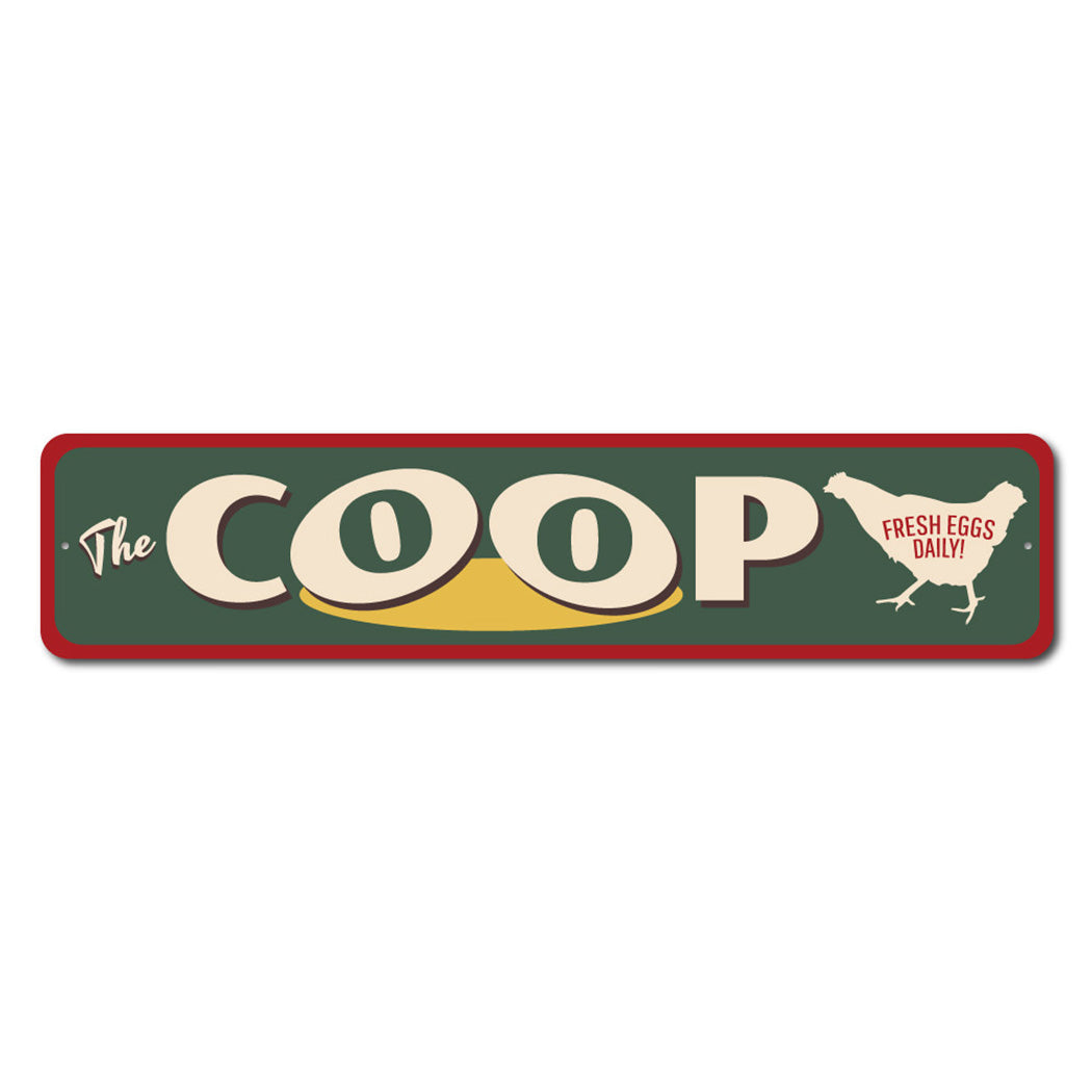 Coop Metal Sign