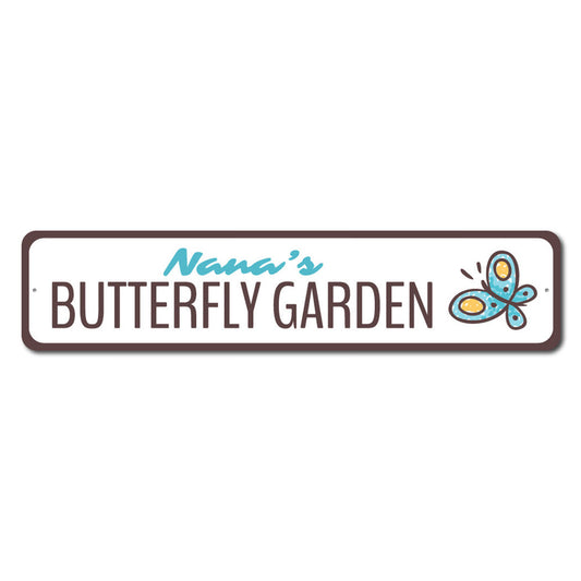 Butterfly Garden Metal Sign