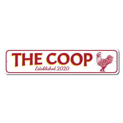 Chicken Coop Established Date Metal Sign