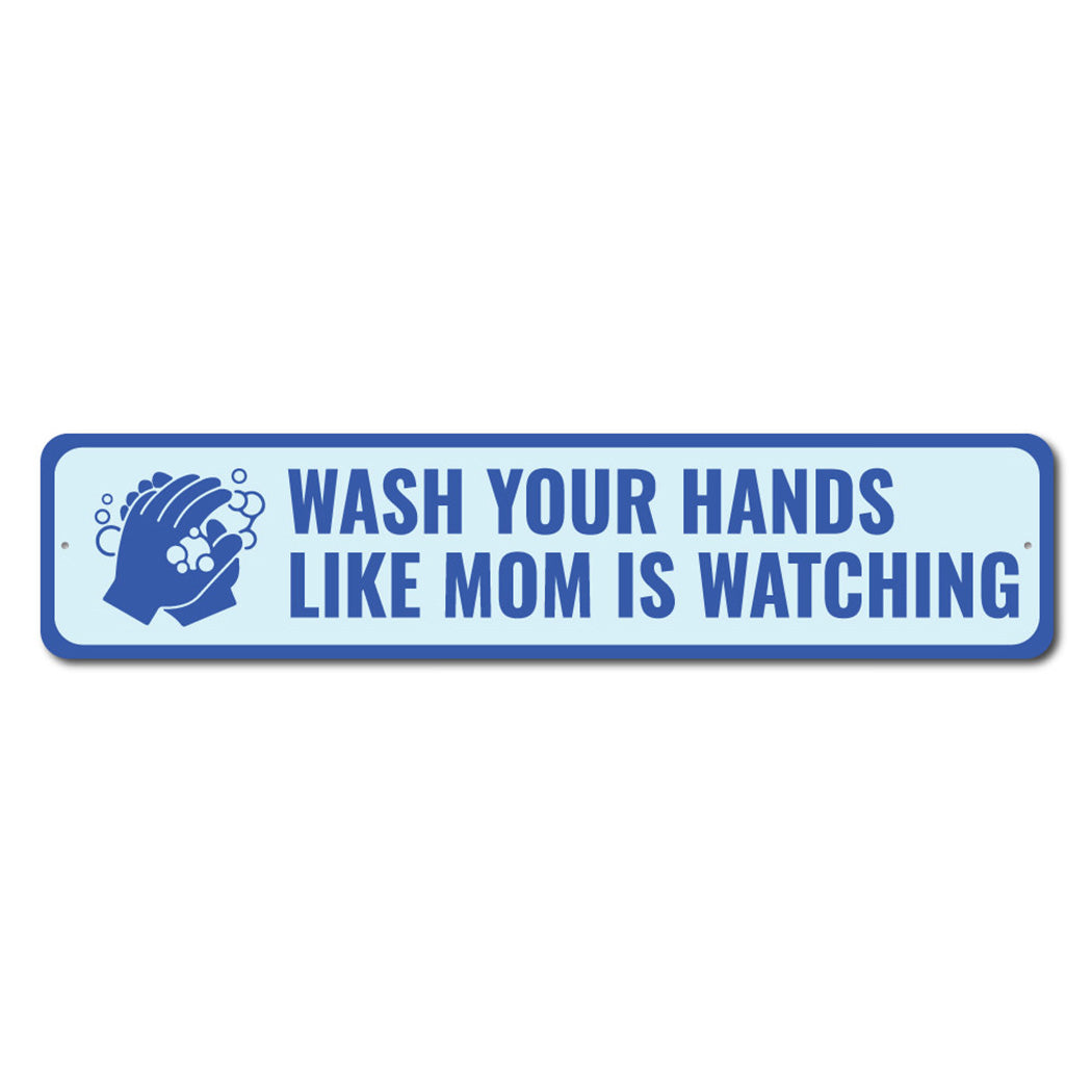 Hand Washing Metal Sign