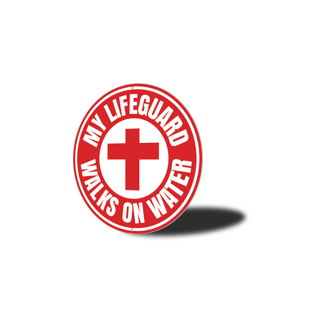 Jesus Lifeguard Metal Sign