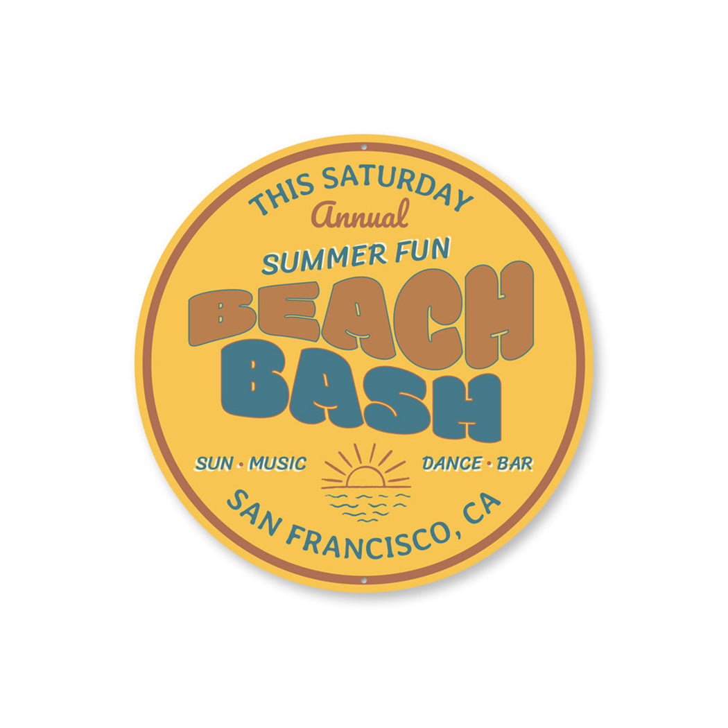 Beach Bash, Summer Fun, Beach Lover Gift Idea, Beach House Aluminum Decor