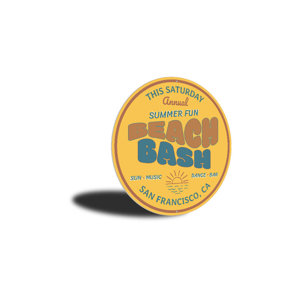 Beach Bash, Summer Fun, Beach Lover Gift Idea, Beach House Aluminum Decor