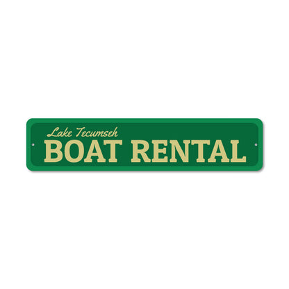 Boat Rental Metal Sign