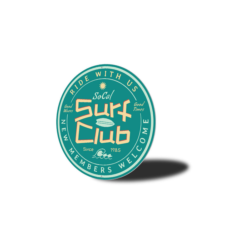 SoCal Surf Club Metal Sign