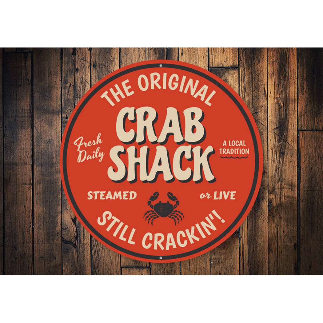 The Original Crab Shack Sign, Restaurant Decor, Seafood Aluminum Sign