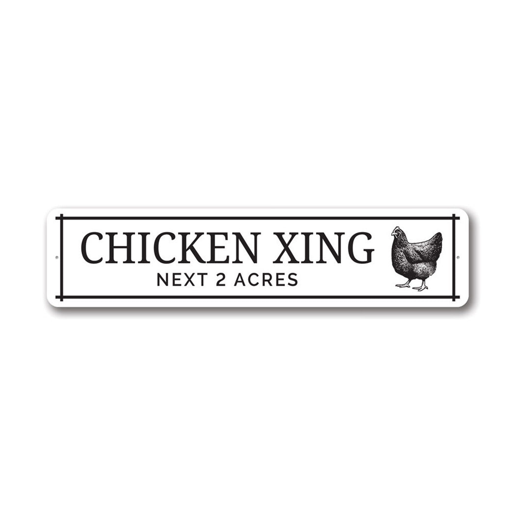 Chicken Xing Metal Sign