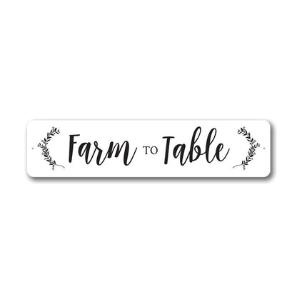 Farm to Table Metal Sign